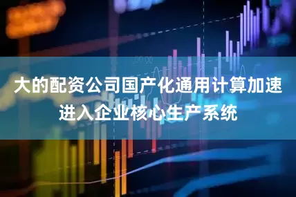 大的配资公司国产化通用计算加速进入企业核心生产系统