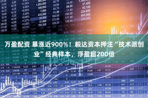 万盈配资 暴涨近900%！毅达资本押注“技术派创业”经典样本，浮盈超200倍